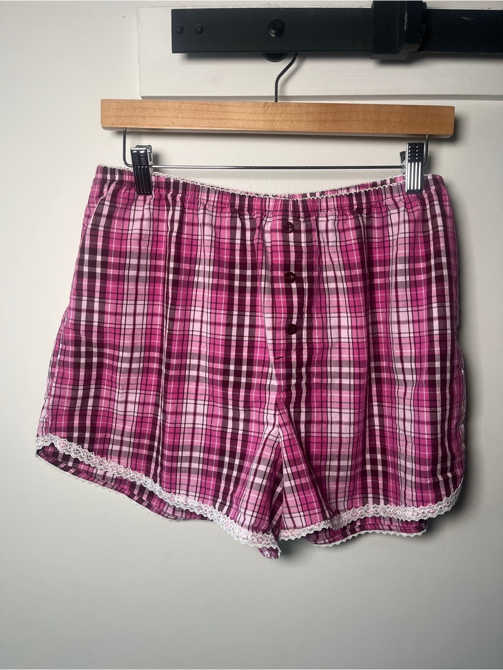 Pink Plaid Shorts | Coquette Cottagecore | Y2K | Preppy | Boxer Shorts